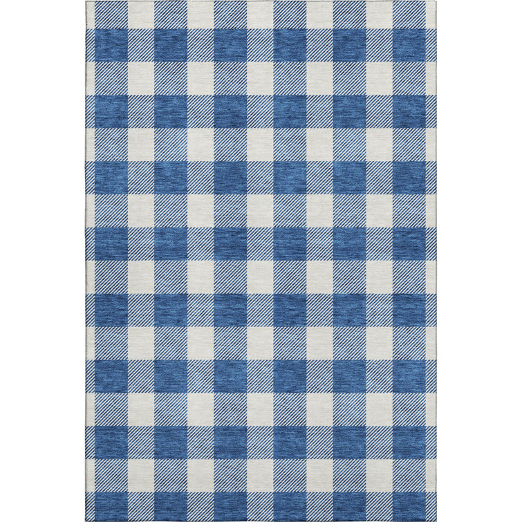 Premium Machine Washable Prisco Navy Rug