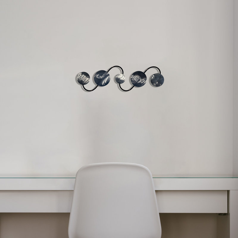 Sidewave Metal Decor, Polished Silver