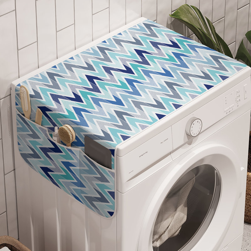 Machine à laver East Urban Home Modern - paquet de 2 - 47 po x 18,5 po - bleu et blanc