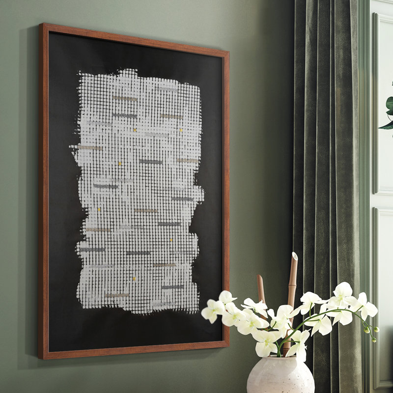 Bits & Bytes I, reproduction encadrée - bois massif, H 14 po x l 11 po, Cadre photo brun simple
