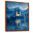 Toile avec cadre flottant brun
