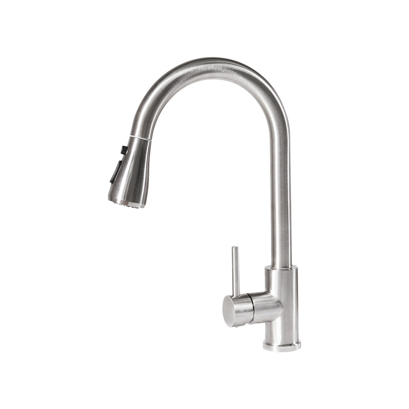 Belfry Kitchen Kitchen Faucet, Brushed Nickel/Polished Chrome