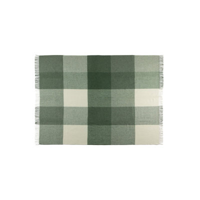 Fibre by Auskin Recycled Wool & Alpaca Plaid Throw 73"L x 59"W - Oversized Cozy Winter Layer