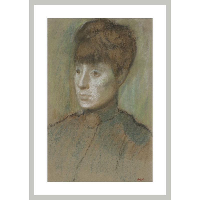 Tête de femme par Edgar Degas, H 41,5 po x l 29,35 po