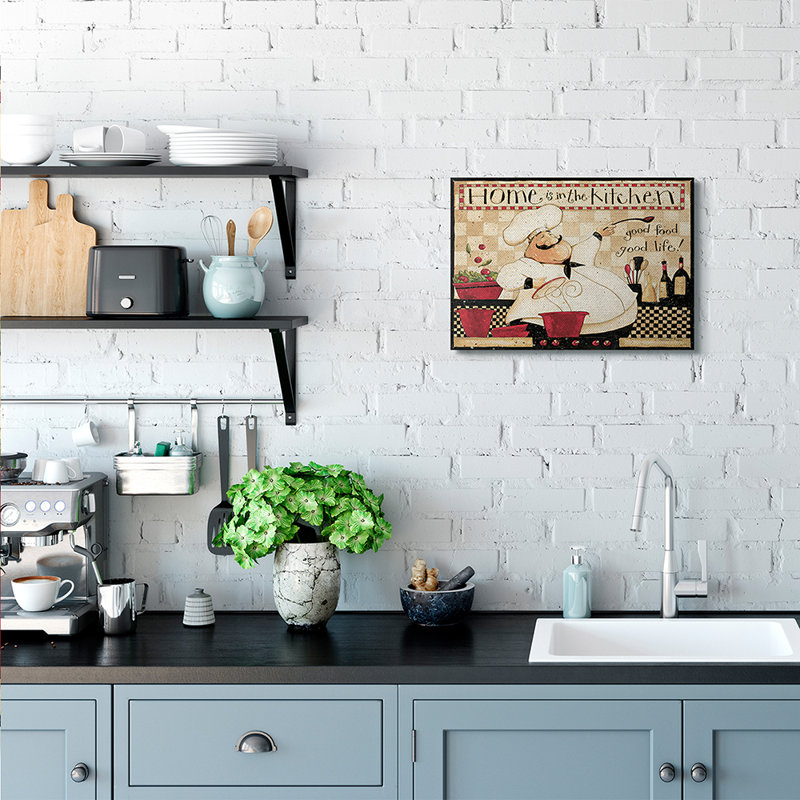 Art mural en toile "Home is the Kitchen" par Dan DiPaolo, H 16 po x l 20 po x 1,5 po, Toile tendue