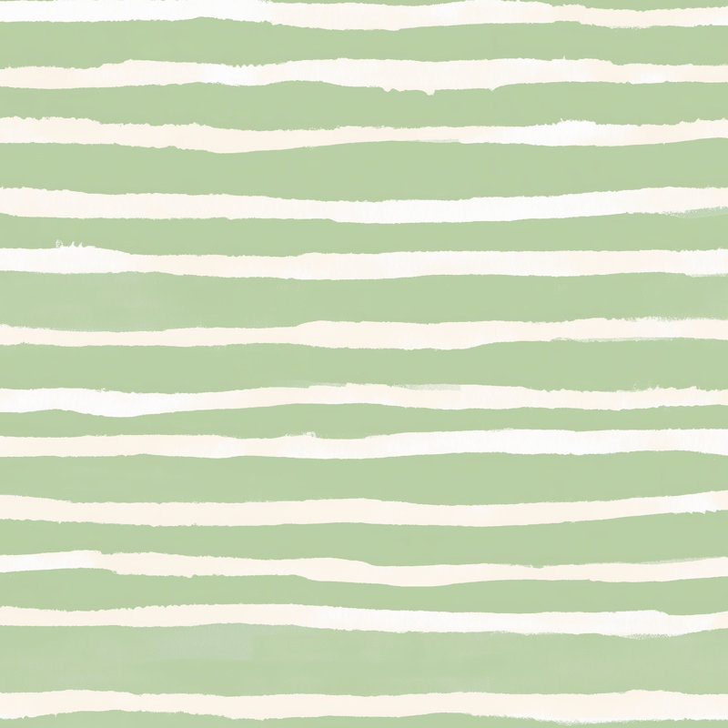 Papier peint à rayures vert minimaliste