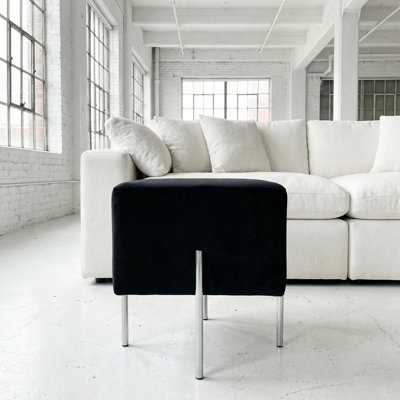 Gaudreau Velvet Cube Ottoman