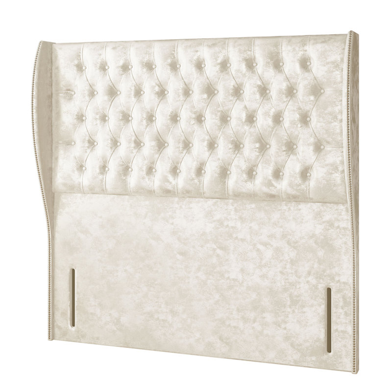 Mandalay Upholstered Headboard, Double (4'6), Cream