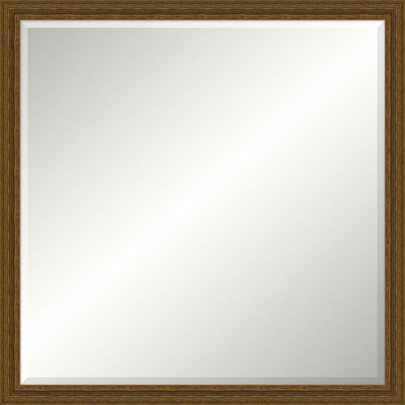 Walden Solid Wood Beveled Mirror, Square, 39.75" x 39.75"