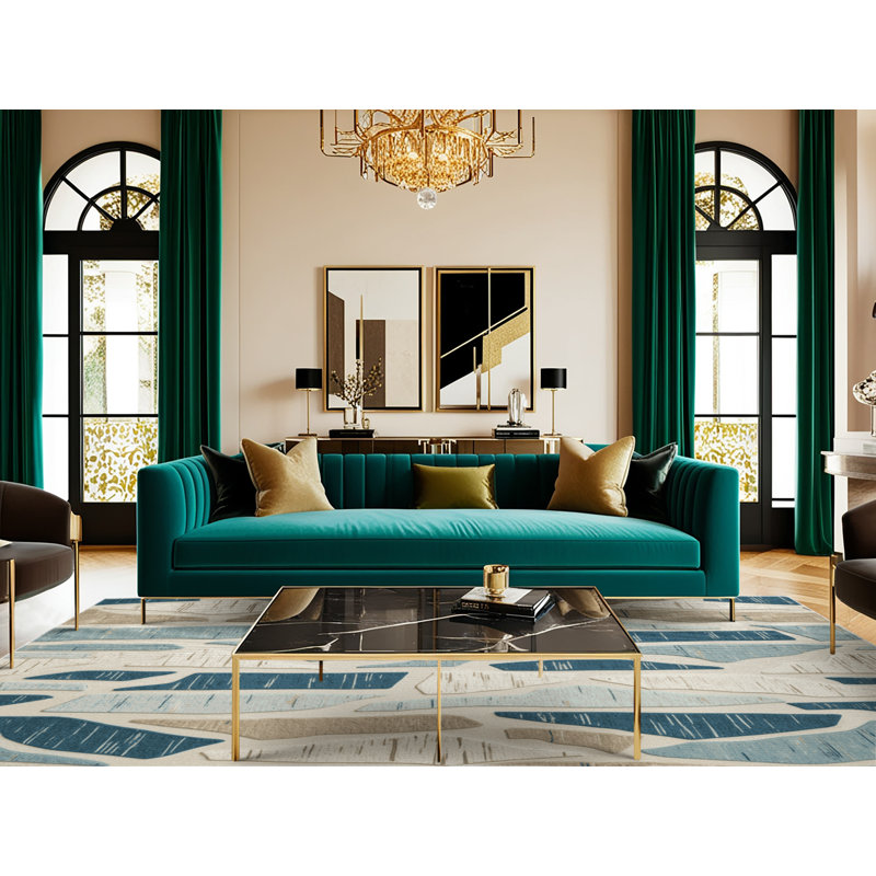  Washable Coastal Fragments Coastal Area Rug, Tapis de couloir 2 pi x 4 pi