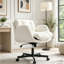 Chaise de bureau pivotante en chenille moderne avec accoudoirs réglables-1907897641