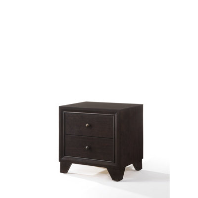 2 Nightstand, Constructed With Solid Wood And Featuring Metal Glide Drawers 2 Drawer Nightstand In , Robust Wooden Construction