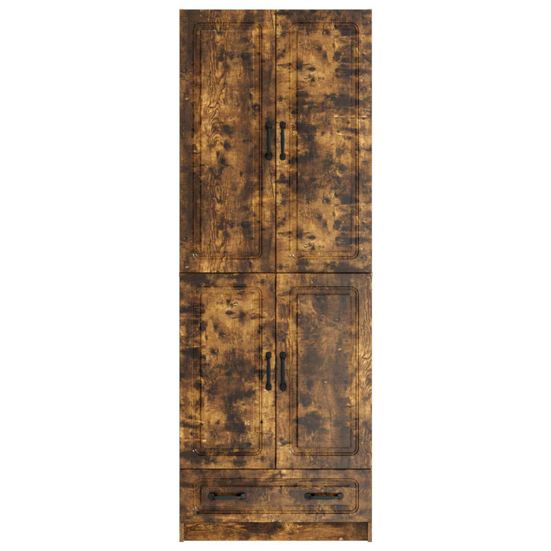 4 -Door 3 Storage Cabinet, Smoked Oak