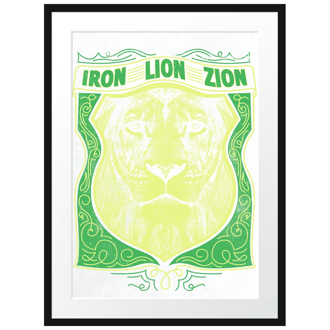 Gerahmtes Poster Iron Lion Zion Light