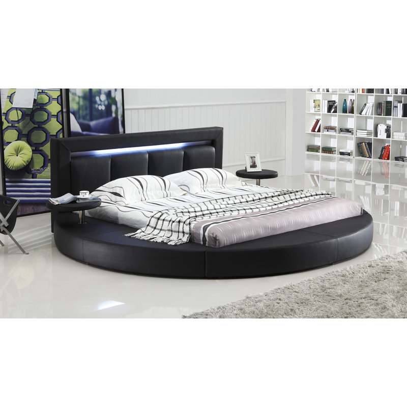 Lit plateforme tapissier Ohan, Grand