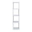 Bibliothèques rectangulaires à 4 tablettes en blanc et chrome