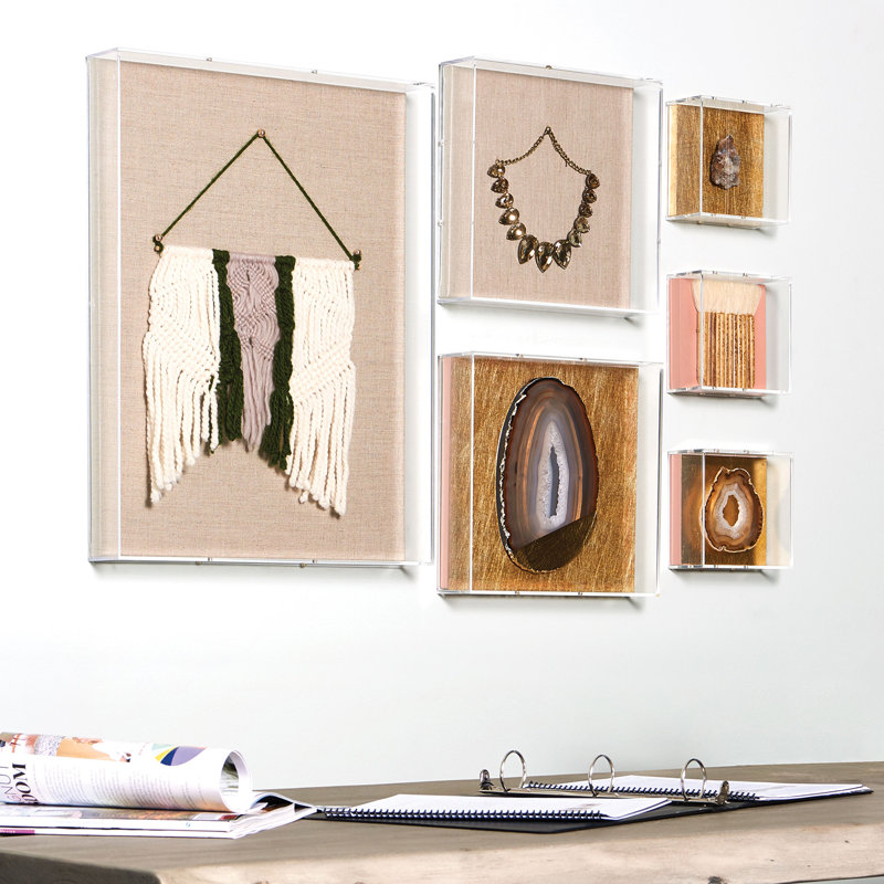 Cadre acrylique en acrylique transparent beige, 8 po x 10 po