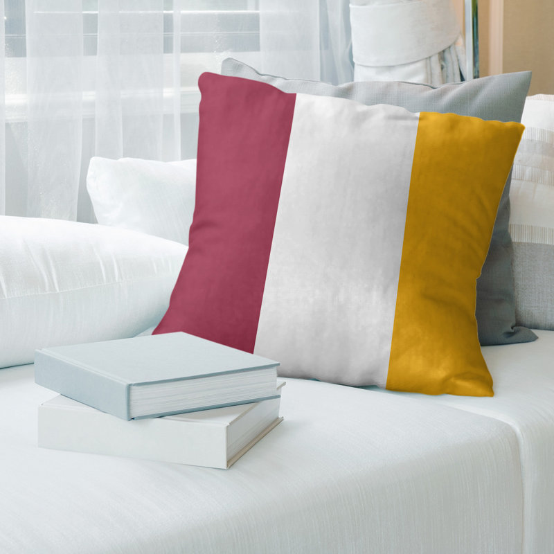 Housse de coussin en football arizona, 14 po x 14 po, Blanc, Polyester sergé