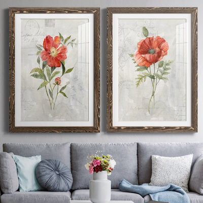 Lin pivoine - ensemble de 2 reproductions d'art