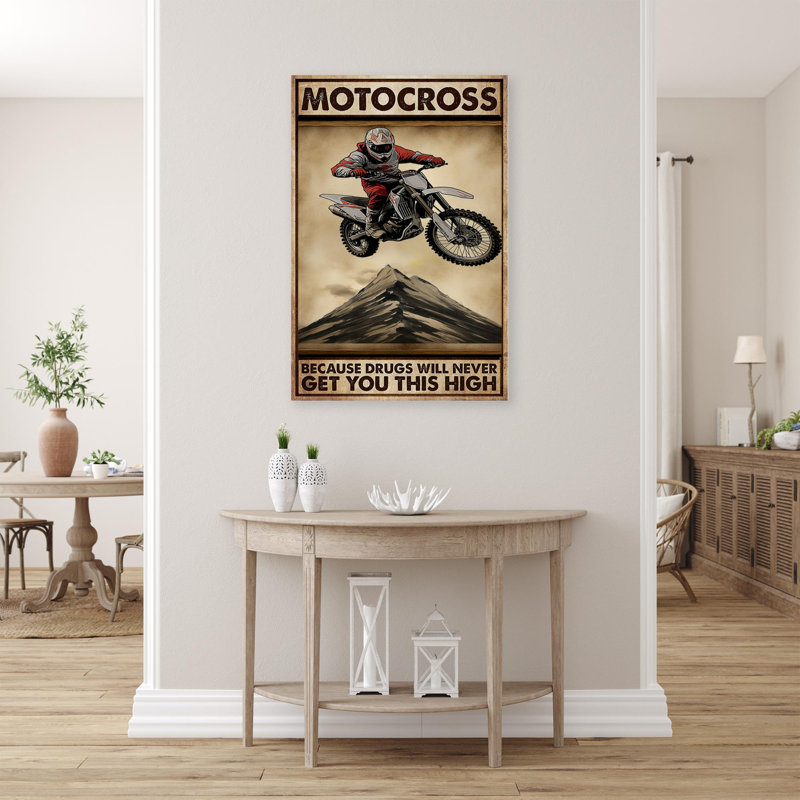 «Kristmar Motocross», impression sur toile, H 14 po x l 11 po x P 1,25 po
