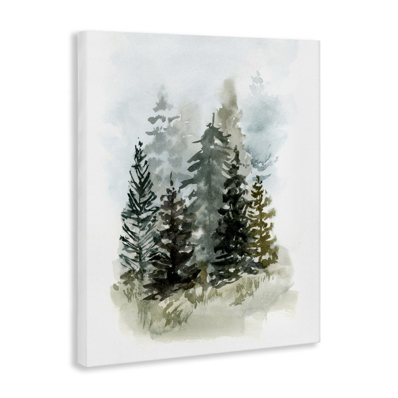 «Layered Forest Trees», art mural sur toile par Victoria Barnes, H 20 po x l 16 po
