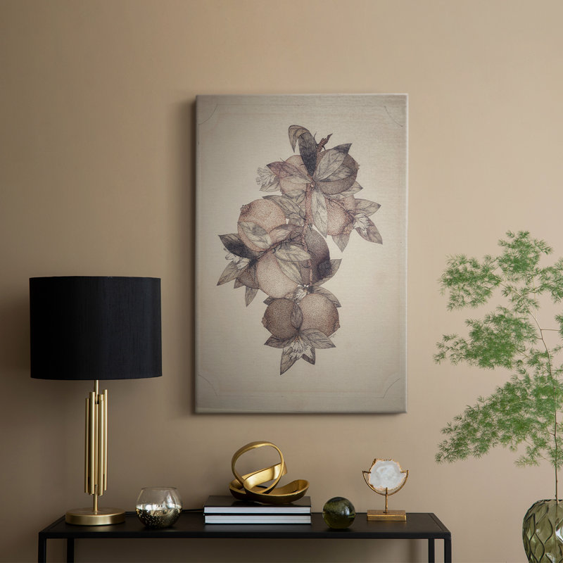 Imprimé floral rétro CCXIX - galerie Cavas sur mesure, H 18 po x l 12 po