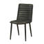 Ensemble de deux chaises d'appoint noires en similicuir
