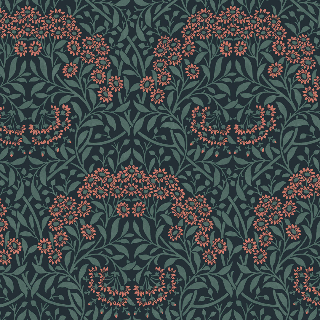 William Morris Michaelmas Daisy Midnight Wallpaper
