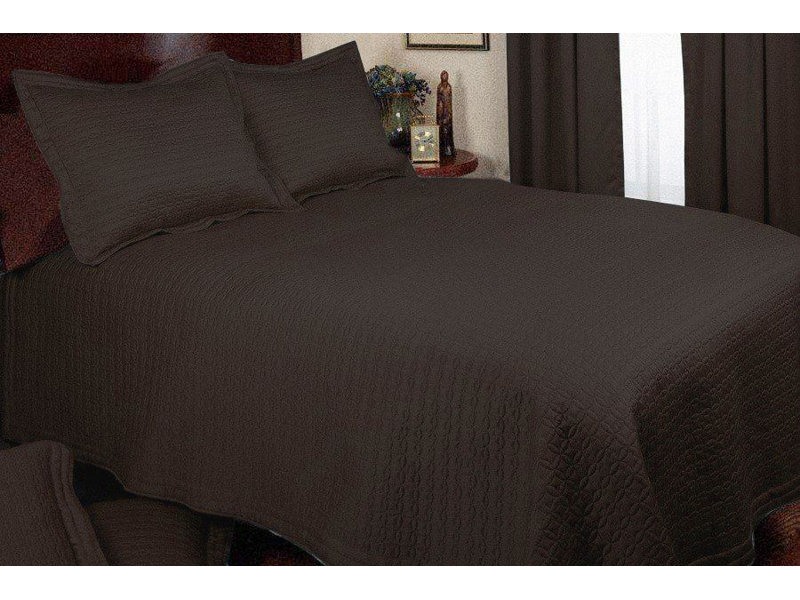 Polyester Geometric Shapes Quilt, King Quilt + 2 King Shams, Wasabi