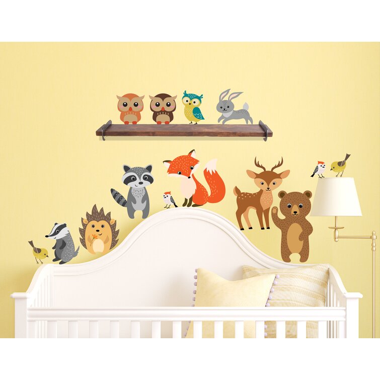 Zoomie Kids Forest Animals Peel and Stick Wall Decal  Reviews Wayfair