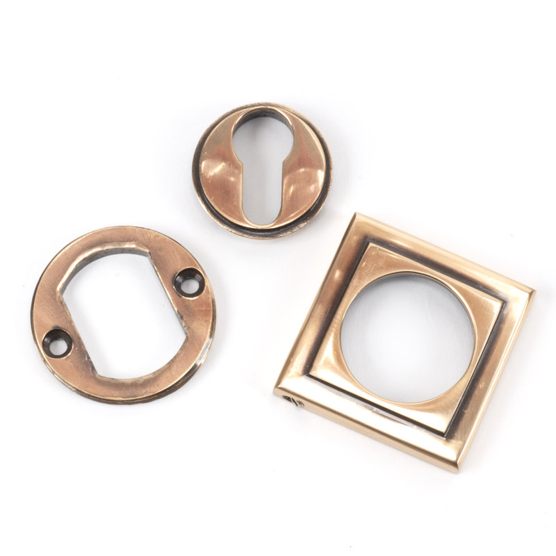 Euro Escutcheon Door Accessory, Polished Bronze