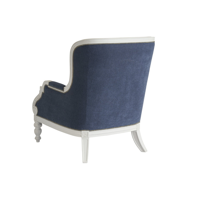 Kamari Armchair, Navy Polyester Blend