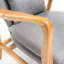 [Vidéo fournie] CHAISE CLUB, fauteuil club à structure en bois, gris