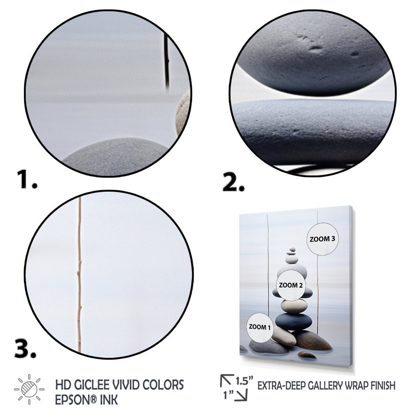 «Leneve Beach Harmonic Balance I», reproduction sur toile, Cadre photo noir, H 20 po x l 12 po x P 1 po