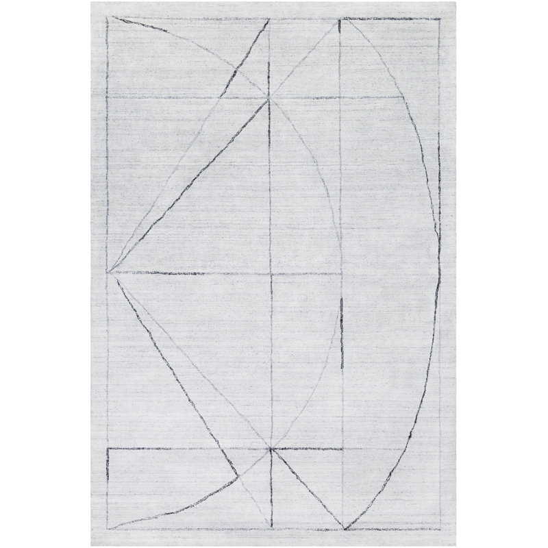 Seifert Viscose Geometric Indoor Rug, Rectangle 8' x 10'