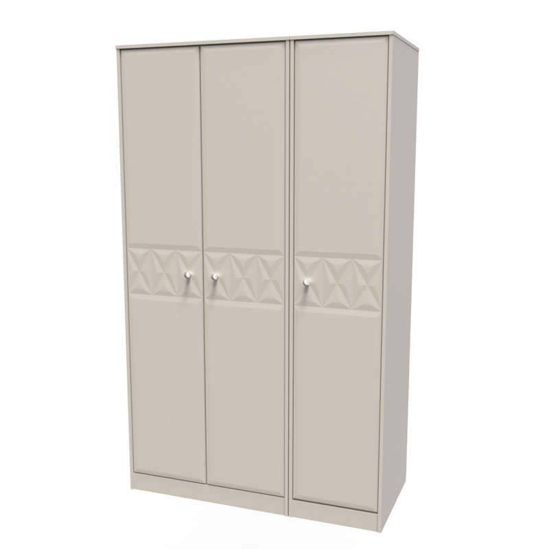 Clintonville 3 Door Wardrobe, Beige