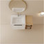 Meuble-lavabo à fermeture en douceur 36 po avec lavabo et petites tablettes de rangement, BCV07436WHLTK