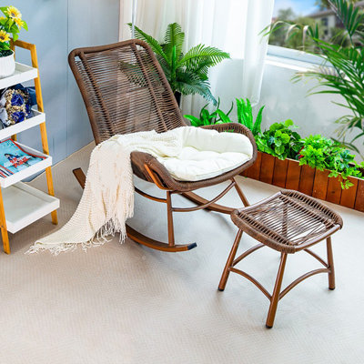 Comfy PE Imitation Rattan Leisure Rocking Chair