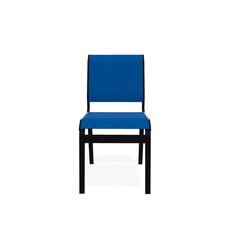 Chaise d'appoint de salle à manger Hiraku, Désert texturé, Bleu pacifique 28D