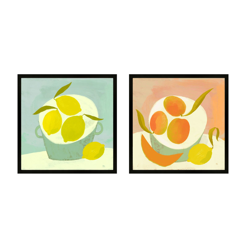 Summer Bounty Painting by StudioM, Black Framed, 36" H x 72" W x 1.25" D