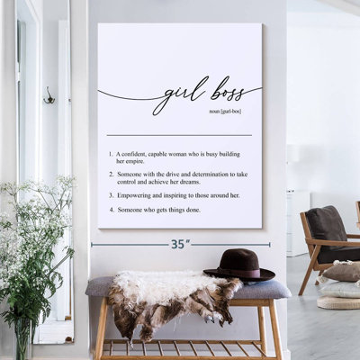 «Girl Boss Définition» sur toile