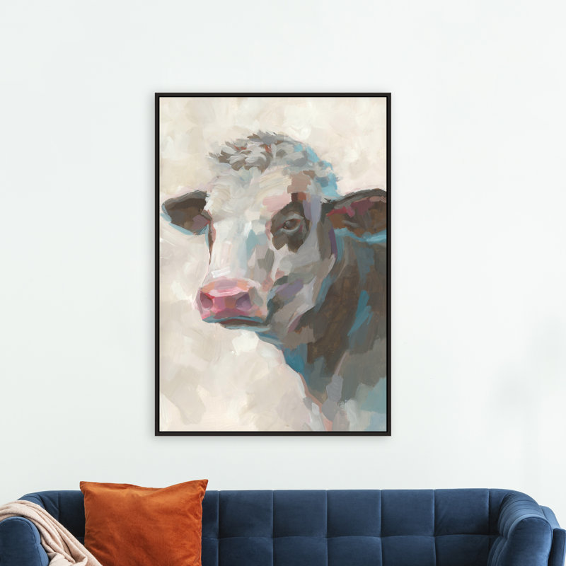 «A Cow’S Portrait» par Richard Ryder, peinture sur toile à cadre flottant