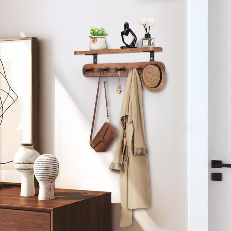Wall Mounted Hangers With Shelves