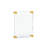 Floating Acrylic Wall Frame with Gold Stand Off Caps: 17" X 22" Graphic Size, Overall Frame Size: 21" X 26"