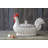 Decorative Stoneware Rooster Container with Lid and Distressed Finish