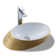 Vitreous China Oval Vessel Bathroom Sink with Overflow