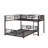 Twin Over Full L-Shaped Metal Size Bunk Bed-1577027769