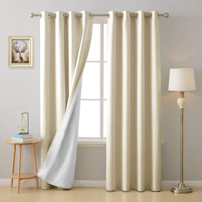 Penwortham Blackout Curtain Pair, 52" W x 54" L, Beige