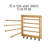 Swivel Bamboo Wall Mount Clothes Drying Rack with 5 Hooks, Natural