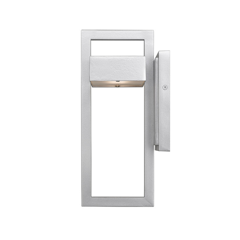 Giddens Integrated LED Frosted Glass Outdoor Flush Mount, Silver, 11.75" H x 5.5" W x 5.75" D